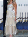 Elegant Spaghetti Straps A-line Layer Graduation Party Homecoming Dresses,QB0681