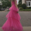 Pink Spaghetti Straps A-line Party Dress Long Prom Dresses to Impress ,WGP1540