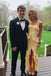 Sexy Yellow Spaghetti Straps High Low Party Dress Long Prom Dresses to Impress ,WGP1399