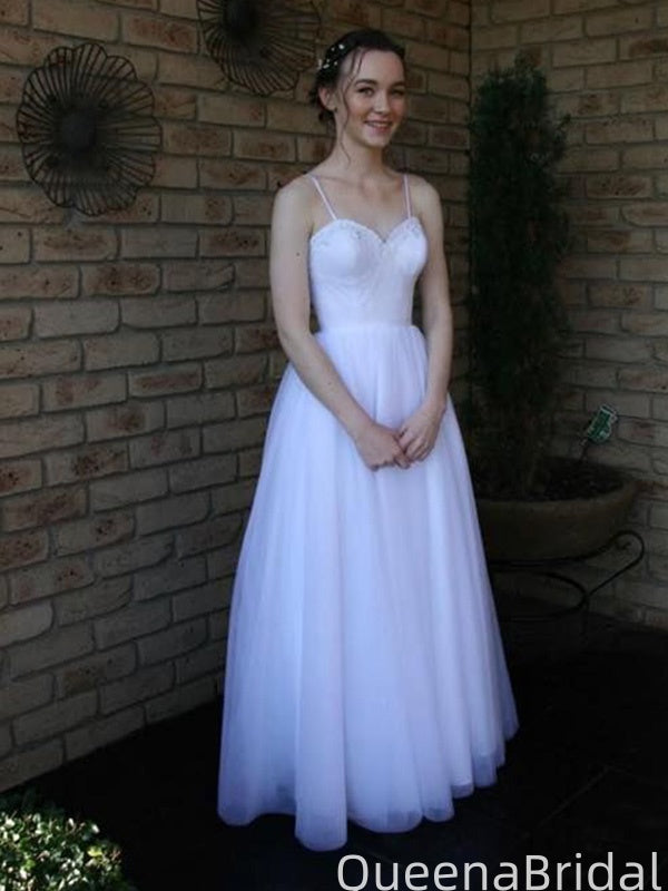 Elegant Spaghetii Strap A-line Long Formal Gown to Impress,WGP2216