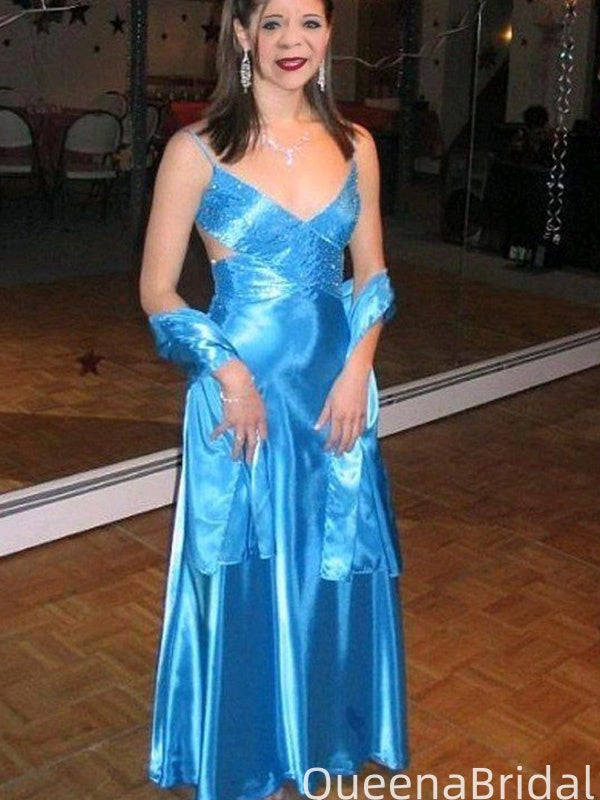 Sexy Spaghetii Strap V-neck Mermaid Long Formal Gown to Impress,WGP2217