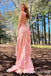 Pink Mermaid Long Prom Dresses to Impress with Slit,WGP1342
