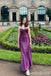 Sexy Purple Strapless Mermaid Sweetheart Long Prom Dresses ,WGP1622