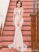 Gorgeous Pink/Blue Strapless Lace Appliques Bow Mermaid Long Prom Dresses ,WGP1626