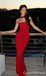 Sexy Red Strapless Mermaid Long Prom Dresses ,WGP1628