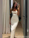Sexy Ivory Mermaid Spaghetti Straps Long Prom Dresses ,WGP1635