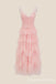 Pink V Neck A-line Party Dress Long Prom Dresses to Impress ,WGP1638