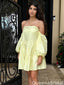 Elegant Strapless A-line Short Mini Homecoming Dress,QB1126