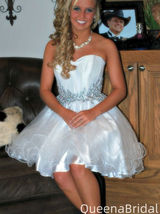 Gorgeous Strapless A-line Short Mini Homecoming Dress,QB1132