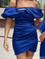 Sexy Off-shoulder Sheath Short Mini Homecoming Dress,QB1134