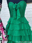 Casual Strapless A-line Short Mini Homecoming Dress,QB1135
