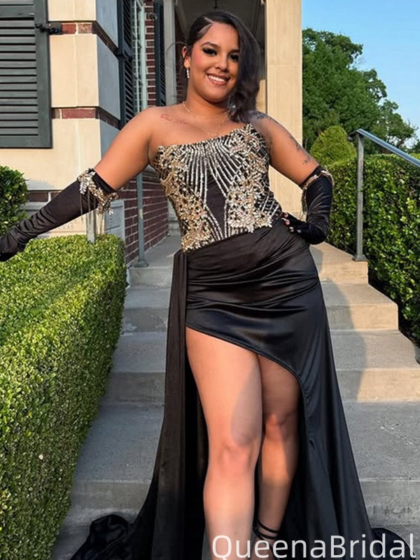 Formal Strapless Bateau Mermaid Long Prom Dress Ideas, Evening Party Dresses,WGP2062