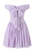 Elegant Lilac Off the Shoulder A-line Chiffon Short Homecoming Dress Graduation Party Dress , QB0866