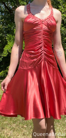 Elegant Halter A-line Short Mini Homecoming Dress,QB1140