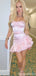 Elegant Strapless Sheath Short Mini Homecoming Dress,QB1141
