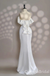 Elegant Off the Shoulder Mermaid Lace up Back Bow Satin Long Prom Dresses ,WGP1663