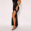 Sexy Black Mermaid Straight Across Long Prom Dress to Impress,WGP1729