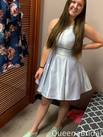 Casual Halter A-line Short Mini Homecoming Dress,QB1157