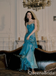 Stylish Blue Spaghetti Straps Mermaid Long Prom Dress to Impress ,WGP1704