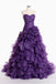 Strapless Ruffles Sweetheart A-line Ball Gown Party Dress Long Prom Dresses to Impress ,WGP1478