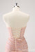 Mermaid Strapless Sweetheart Lace Up Back Graduation Party Short Homecoming Dresses with Pleats, QB0768