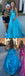 Stunning Blue Spaghetti Straps A-line Party Dress Long Prom Dresses to Impress  ,WGP1554