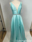Elegant V-neck A-line Long Formal Gown to Impress,WGP2258