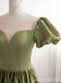 Elegant Green Illusion Sweetheart A-line Long Party Dress Prom Dresses,WGP1742