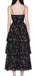Sexy Black Spaghetti Strap Side Slit Ruffles A-Line Evening Long Prom Dresses,WGP463