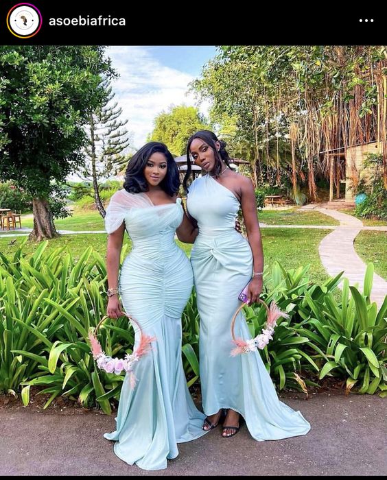 Mismached Elegant Blue Pleats One Shoulder Simple Cheap Mermaid Long Bridesmaid Dresses, BDS0204