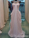 Romantic Pink Chiffon A-Line Prom Dress - Beaded Strapless Draped Formal Evening Gown, WGP1089
