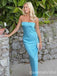 Chic Sky Blue Satin Strapless Prom Dress - Elegant Floor-Length Formal Gown, WGP1039