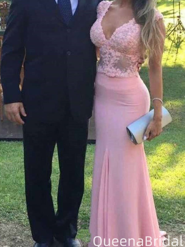 Elegant V-neck Lace Mermaid Long Formal Gown to Impress,WGP2027