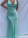 Sexy Mermaid Deep V Neck Cheap Long Simple Evening Gown Prom Dresses,WGP535