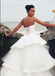 Elegant White Sleeveless Strapless Tulle Sweetheart Side Slit A-Line Long Wedding Dresses,WGP219