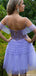 Gorgeous Off-shoulder Sweetheart A-line Short Mini Homecoming Dress,QB1000