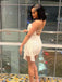 Sexy White Straight Across Homecoming Dress Graduation Party Dress , QB0897