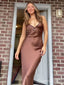 Elegant Brown Mermaid Spaghetti Straps Long Formal Gown to Impress,WGP1775