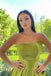 Elegant Green A-line Slit Long Formal Gown to Impress,WGP1858