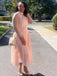 Formal Pink Long Sleeve A-line Long Formal Gown to Impress,WGP1781