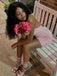 Sexy Pink Spagehtti Straps Homecoming Dress Graduation Party Dress , QB0890