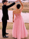 Popular Pink Off-shoulder A-line Long Formal Gown to Impress,WGP1806