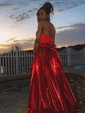 Sexy Red Sweetheart A-line Long Formal Gown to Impress,WGP1802