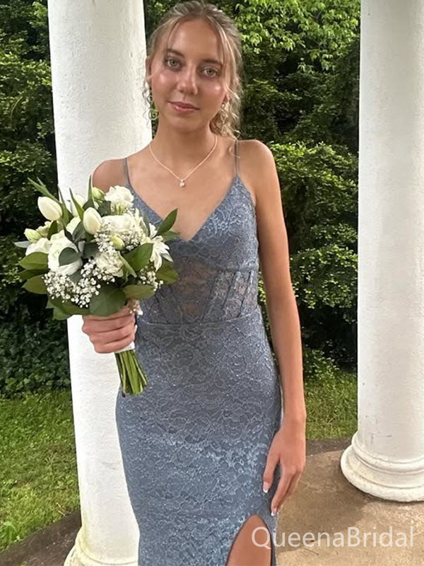 Sexy Blue Mermaid Spaghetti straps Long Formal Gown to Impress,WGP1811