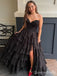 Elegant Black A-line Sweatheart Long Formal Gown to Impress,WGP1836