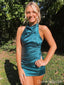 Elegant Green Jewel Homecoming Dress Graduation Party Dress , QB0901