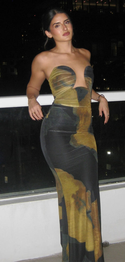 Vintage Black Mermaid Strapless Long Prom Dress to Impress,WGP1730