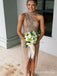 Elegant Champagne high-neck Mermaid Long Formal Gown to Impress,WGP1849
