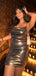 Sexy Champagne Spaghetti Straps Homecoming Dress Graduation Party Dress , QB0935