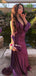 Elegant Purple V-neck Mermaid Long Formal Gown to Impress,WGP1857